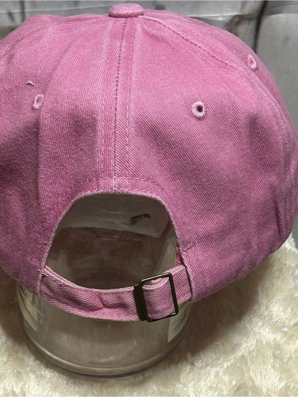 “Simply Blessed ” Embroidered Baseball Cap Hat • Pink • Buckle Adjustment.